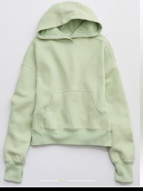 Offline aerie Cloud Fleece Classic Hoodie Dusty Sage Green Large